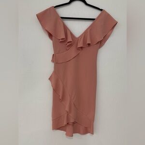 Elegant Pink Ruffle Dress